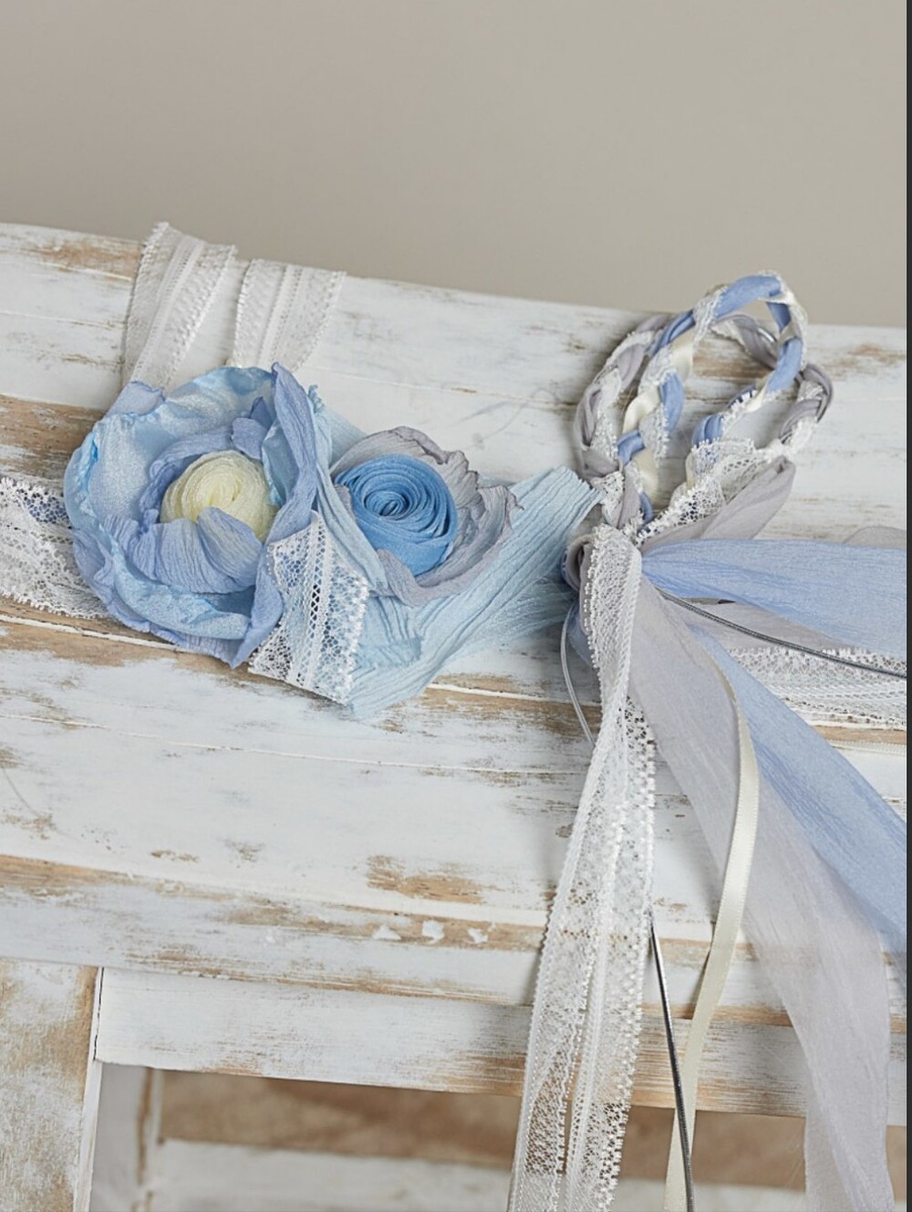 #1862 POL Blue Skies & Wildflowers Boho Tie Belt